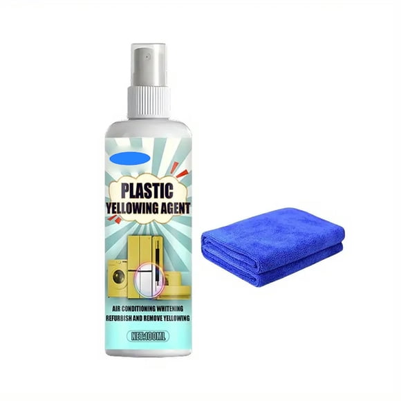 Uuiauoio Blanchisseur Liquide, Élimination du Jaunissement en Plastique, Dissolvant de Jaune en Plastique Élimination Puissante du Jaunissement pour Climatiseurs Toilettes Fours à Micro-Ondes et, 100 ml