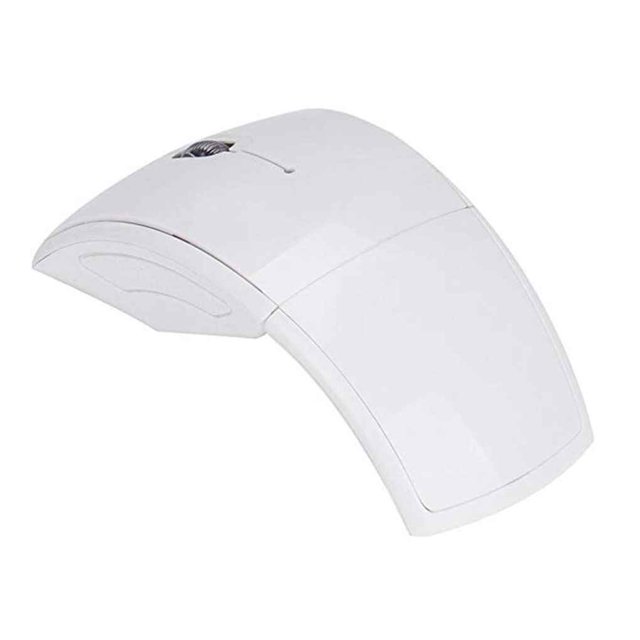 fastboy Wireless Folding Mouse Replacement Portable Mice External Portable Home Electronic Cordless Laptop Desktop Accessory White