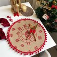 thumbnail image 1 of Aodebiao Napperon Rond Tissé Festif Tapis de Table des Fêtes Résistant à la Chaleur Facile à Nettoyer Réutilisable Décoration de Souper de Noël Fête Cuisine Salle à Manger Protection, 1 of 6