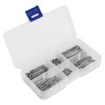 thumbnail image 1 of Ensemble de 175 Pcs 5 Types de Goupilles de Claquette en Alliage de Zinc en Métal Séparées Assortiment Kit Quincaillerie de Fixation, 1 of 11