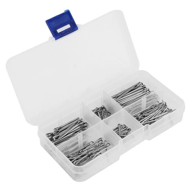 Ensemble de 175 Pcs 5 Types de Goupilles de Claquette en Alliage de Zinc en Métal Séparées Assortiment Kit Quincaillerie de Fixation