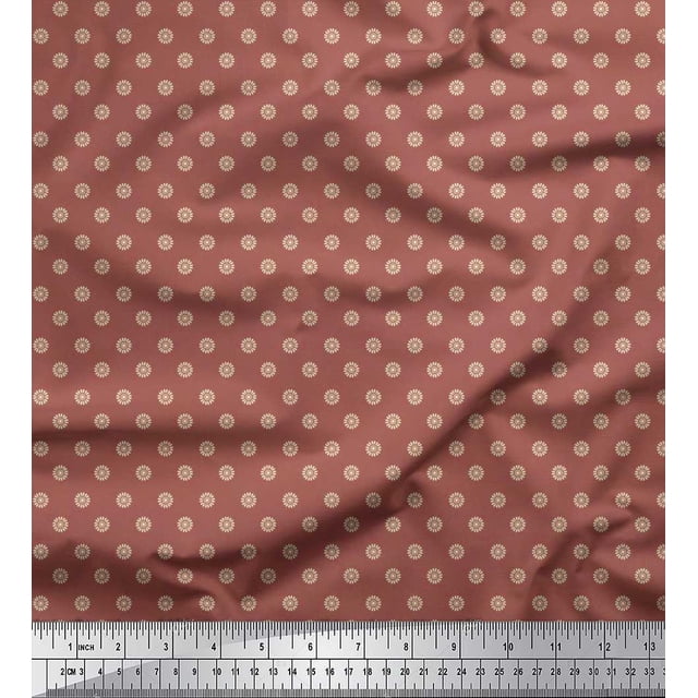 Soimoi Poly Georgette Fabric Artistic Floral Shirting Print Sewing Fabric Yard 52 Inch Wide