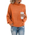 thumbnail image 2 of Kcodviy Chandail Tricot pour Femmes Automne Hiver Chandail pour Hommes Chandail d'Affaires Chandail à Fil Épais Chandail Ample Chandails pour Femmes Chandail à Col Roulé Graphique, 2 of 5