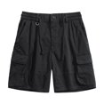 thumbnail image 2 of Mens Sports Leisure Elastic Waist Multi-Pockets Relaxed Summer Shorts Pants, 2 of 9