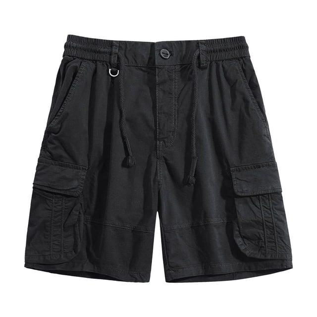 Birdeem Mens Sports Leisure Elastic Waist Multi-Pockets Relaxed Summer Shorts Pants