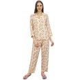 thumbnail image 1 of Bimba Pyjama Vert à Manches Longues pour Femmes avec Chemise, Tenue de Nuit-18, 1 of 6