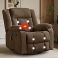 thumbnail image 1 of YSICK Swivel Rocker Recliner Chair with USB Ports Chenille for Living Room,Brown, 1 of 7