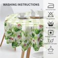thumbnail image 3 of St. Patrick's Day Floral Tablecloth 60 Inch Round, Watercolor Clover Shamrock Flowers with Green Buffalo Plaids, Decorative Washable Table Cloth for Kitchen Dining Holiday Party, 3 of 6