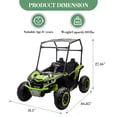 thumbnail image 3 of BeesClover 24V Kids' Heavy-Duty Ride Power Wheel with Tent 4WD Off-Road Electric Vehicle, LED Lights, Music & Horn, Shock Absorbers, 3-Speed Options, 4 MPH Mini Golf Cart,2-Seater, 3 of 9