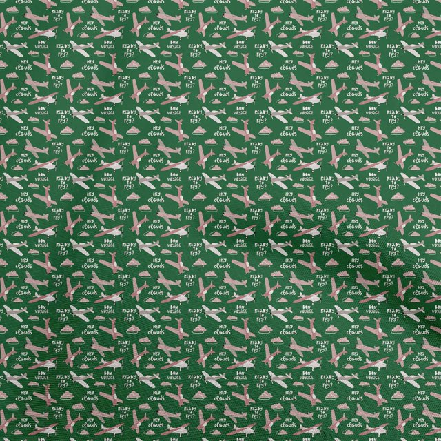 oneOone Velvet Green Fabric Travel Sewing Material Print Fabric By The Yard 58 Inch Wide