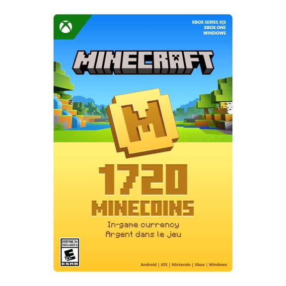 1720 Minecraft Minecoins $12.79 (Code Numérique)