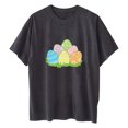 thumbnail image 3 of Birdeem Womens Easter Printed Casual Round Neck Short Sleeve Pullover, 3 of 5
