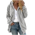 thumbnail image 1 of Birdeem Mode Chandail à Fermeture Éclair à Col en V pour Femmes, Manches Longues, à Capuche, Blouse, Chandail, 1 of 1