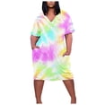 thumbnail image 1 of EQWLJWE Robes d'Été pour Femmes 2023 Robe Grande Taille pour Femmes Col en V Robes d'Été Décontractées avec Poche Genou Manches Courtes avec Poches, 1 of 5