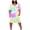 Yellow, variant on fartey Women Plus Size Sundresses 2023 Trendy Baggy Tie Dye Print Pockets Mini Dresses Lounge V Neck Short Sleeve Vacation Dress, L-5XL