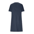 thumbnail image 4 of Bocqde Robe de Sarrau Femmes Infirmières Tenue de Travail Robes Manches Courtes Boutonnée Robe de Sarrau avec Poches, 4 of 5