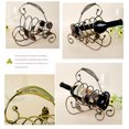 thumbnail image 4 of Wine Bottle Holder European Style Leaf Flower Iron Wine Rack Table Wine Stand, 4 of 10
