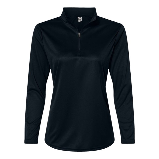 C2 Sport Womens Quarter-Zip Pullover, S, Black
