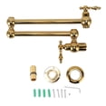 thumbnail image 3 of Stretchable Swing Arm Sink Faucet, Swing Arm Kitchen Faucet High Temperature Resistance    For Home  Gold, 3 of 8