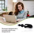 thumbnail image 2 of Computer Ultra-lightweight Mouse Wired Optical 1000 DPI Universal Telescopic Retractable Ergonomic Design Gaming Mice for Kids Black, 2 of 9