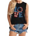 thumbnail image 1 of LSLJS Débardeurs à Col Rond pour Femmes Mode Femmes Décontracté Col Rond Imprimé de Lettres Manches Courtes T-Shirt Gilet Blouse Hauts, 1 of 5