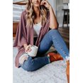 thumbnail image 2 of LinYooLi Kimono pour Femmes Ouvert devant Cardigan en Maille Gaufrée Pull Uni Manches Chauve-Souris Col Châle Cape Douce et Décontractée, 2 of 6