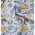 thumbnail image 1 of Soimoi Blue Poly Georgette Fabric Mix Fruits Fabric Prints By Yard 42 Inch Wide, 1 of 6