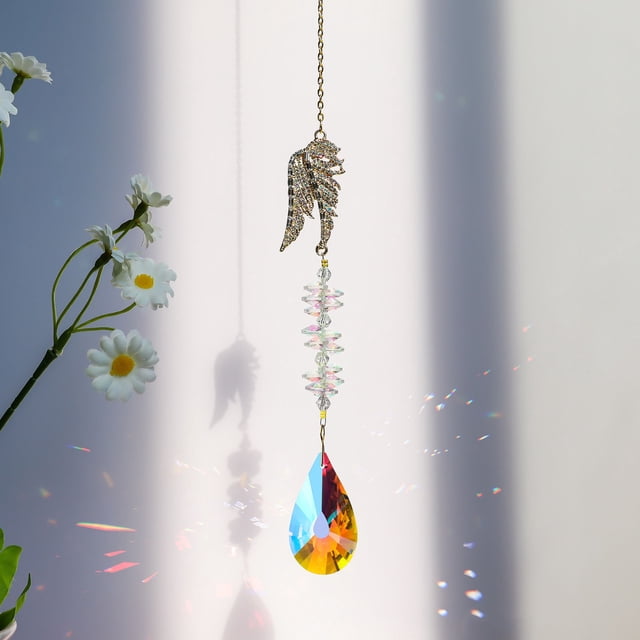 Dvkptbk Catcher Courtyard Wind Chime Decorative Glass Pendant