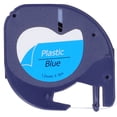 thumbnail image 2 of Label Tape Replacement for DYMO LETRATAG Machine Ribbon DIY Print Accessories12mm x 4meterBlack Letter on Blue 91205, 2 of 14