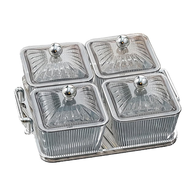 jifeng Plats de Service Divisés pour Stockage Alimentaire Plateau d'Apéritif pour Noix Collations Biscuits