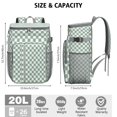 thumbnail image 2 of Vintage Checkered Cooler Backpack - 20L Insulated Soft Cooler Bag with Long-Lasting Cold Retention for Camping, 2 of 5