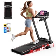 RHYTHM FUN Treadmill with 14% Incline for Home, Portable Treadmill with 7.5mph Adjustable Speed ,350lbs Capacity, APP Contro