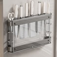 thumbnail image 1 of YIMWNYI Wall-Mounted Knife Rack Knife Storage Organizer, Stainless Steel Knife Stand, Space Saving Kitchen Tool Holder, Kitchen Organization, Safe Knife Storage, Easy Access Knife Holder, 1 of 6