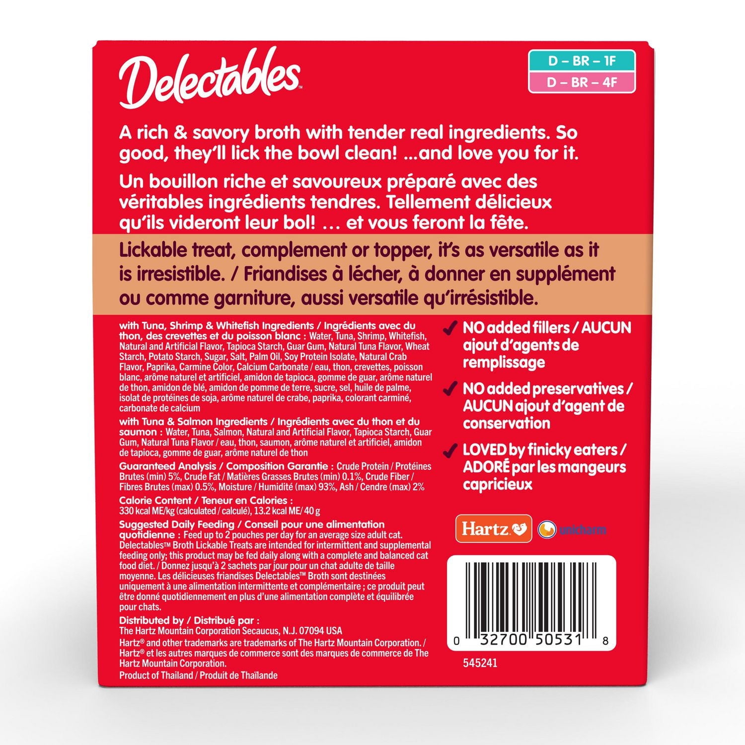 Delectables Friandises à Lécher en Bouillon Assortiment Lot de 12 pour Chats