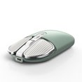 thumbnail image 1 of Graflsoa Silent UV-Coated Wireless Mouse T600 with 2.4G+Bluetooth, Rechargeable 500mAh Battery, Precise DPI Control, and One-Click Desktop Function in Green, 1 of 6