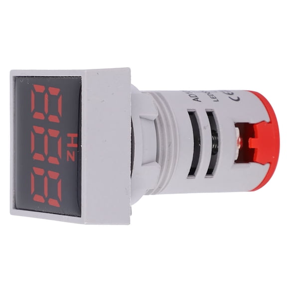 Voltimetro Digital, AC100-380V Square Digital Display Led Indicator Light,, Volt Meter 20-75Hz Frequency Measuring Device Voltage Detector for Easy Carrying