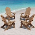 thumbnail image 1 of WINSOON Chaises Pliantes Adirondack Chaises de Jardin Extérieur Ensemble de 4, Finition Teck, 1 of 1
