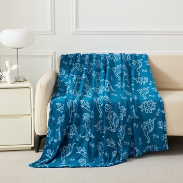Mainstays Kids Plush Throw Blanket Dino, 50 in x 60 in