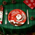 thumbnail image 2 of Santa Claus Themed Disposable Round Paper Plates for Festive Holiday Table Settings, 2 of 6