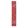 thumbnail image 1 of Xmas Table Runner Washable Red Plaid Tablecloths Printed Rectangle Placemat Kitchen Birthday Home Living Room Decorations Xmas Ball, 1 of 9