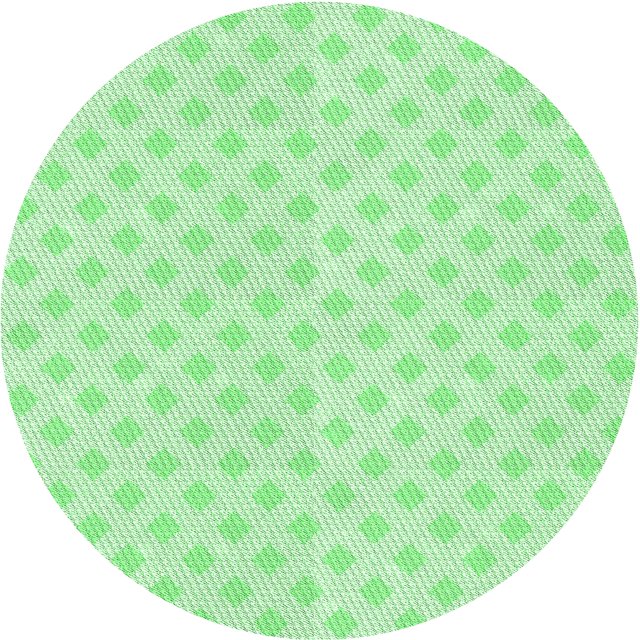 Ahgly Company Tapis de Zone Rond Vert Transitionnel pour Intérieur Lavable à la Machine, 3 Pieds Rond
