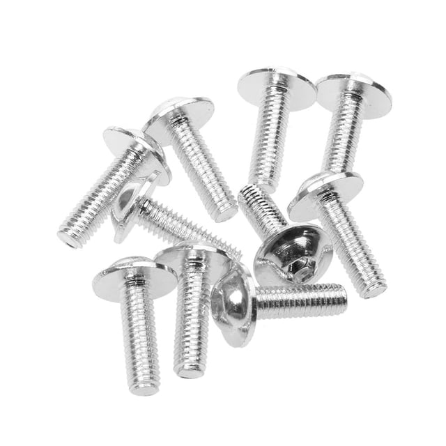 S SERENABLE 10pcs 20x6mm License Number Plate Frame Screw Bolt Assortment 20mmx6mm