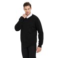 thumbnail image 3 of TOPTIE Chandail à Manches Longues en Coton pour Hommes, Col en V, Basique, Conçu, 3 of 8