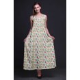 thumbnail image 2 of Bimba Rayon Floral Printed Spaghetti Strap Sleeveless Womens Cami Maxi Slip Swing Dress-Large, 2 of 4