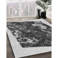 thumbnail image 3 of Ahgly Company Tapis d'Intérieur Lavable à la Machine, Carré, Transitionnel, Gris Argenté, Tapis de Zone, 4 Pieds Carré, 3 of 7