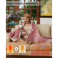 thumbnail image 3 of Ourlova Heated Throw Blanket Velvet Soft Fast Heating 4 Heat Levels 4H Auto Off Machine Washable OverHeat Protection 84x90 Inch Pink, 3 of 10