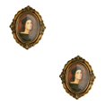 thumbnail image 1 of Baohd Picture Frame Vintage Photos Photo Holder Frames Bedroom Baroque Decor 7 Inch oval 2Set, 1 of 6