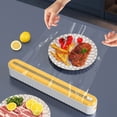 thumbnail image 1 of Chmadoxn Kitchen Gadgets, Magnetic Suction Wrap Dispenser With Cutter Aluminum Foil Dispenser Refillable Wrap Dispenser Plastic Food Wrap Dispenser Cling Film Dispenser Storage Rack, 1 of 7