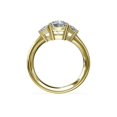 thumbnail image 4 of 1.20 Carat Excellent Radiant Cut Real Diamond New Design Three Stone Ring for Wedding Solid 18K Yellow Gold Size 11, 4 of 8