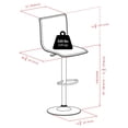 thumbnail image 3 of Winsome Spectrum High-back Adjustable Swivel Stool, Black & Chrome - 93145, 3 of 9